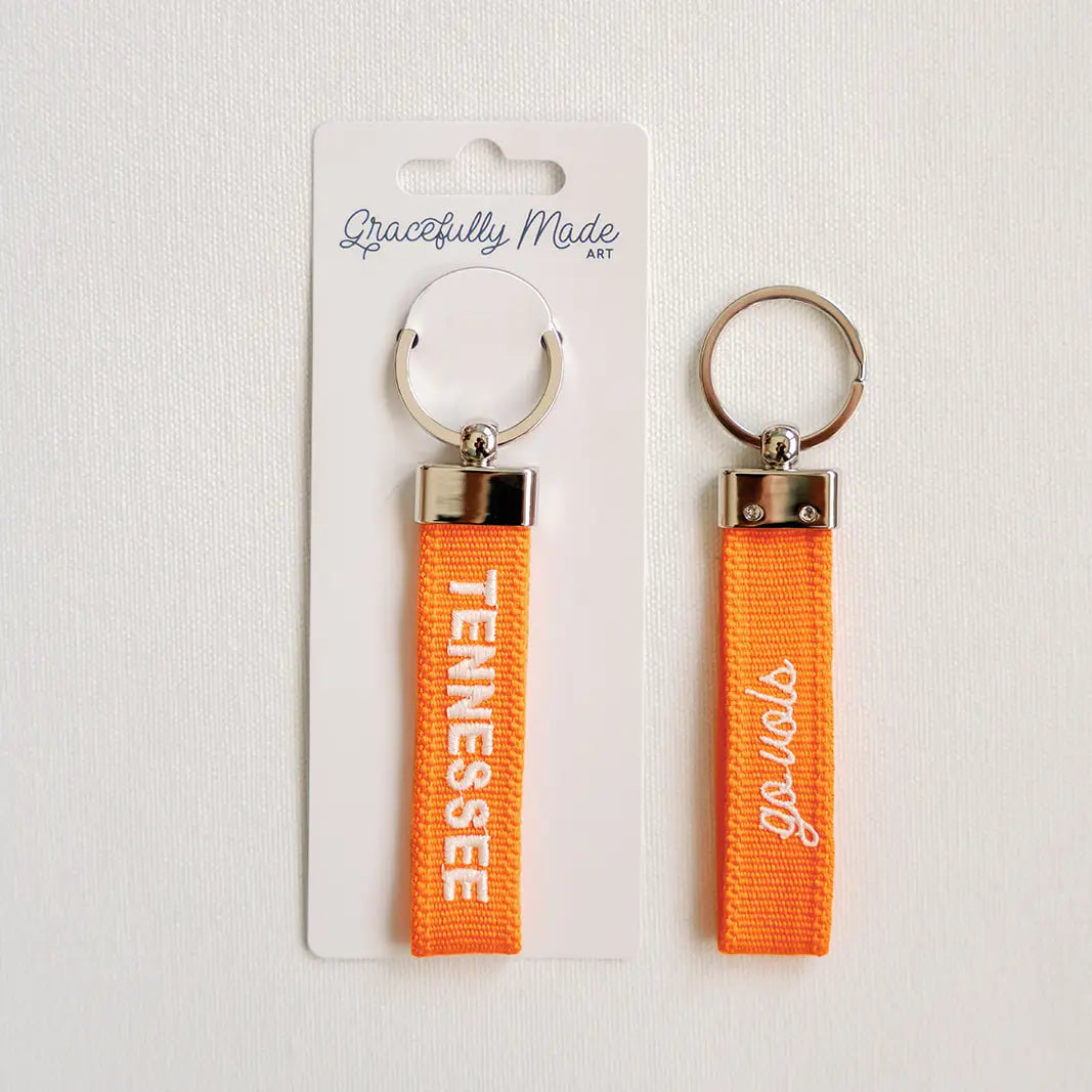 Tennessee - Go Vols Embroidered Keychain