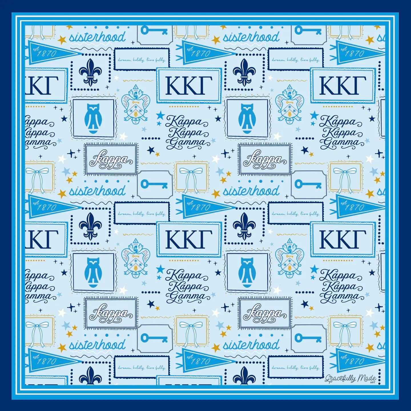 Kappa Kappa Gamma Silk Scarf