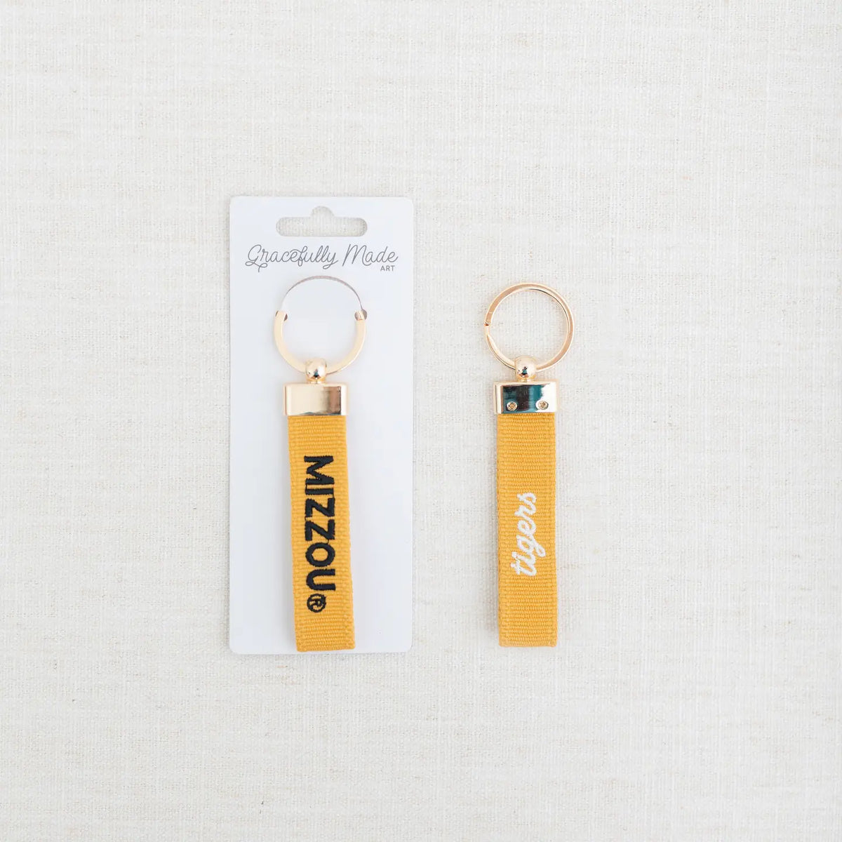 Missouri - Mizzou/Tigers Embroidered Keychain
