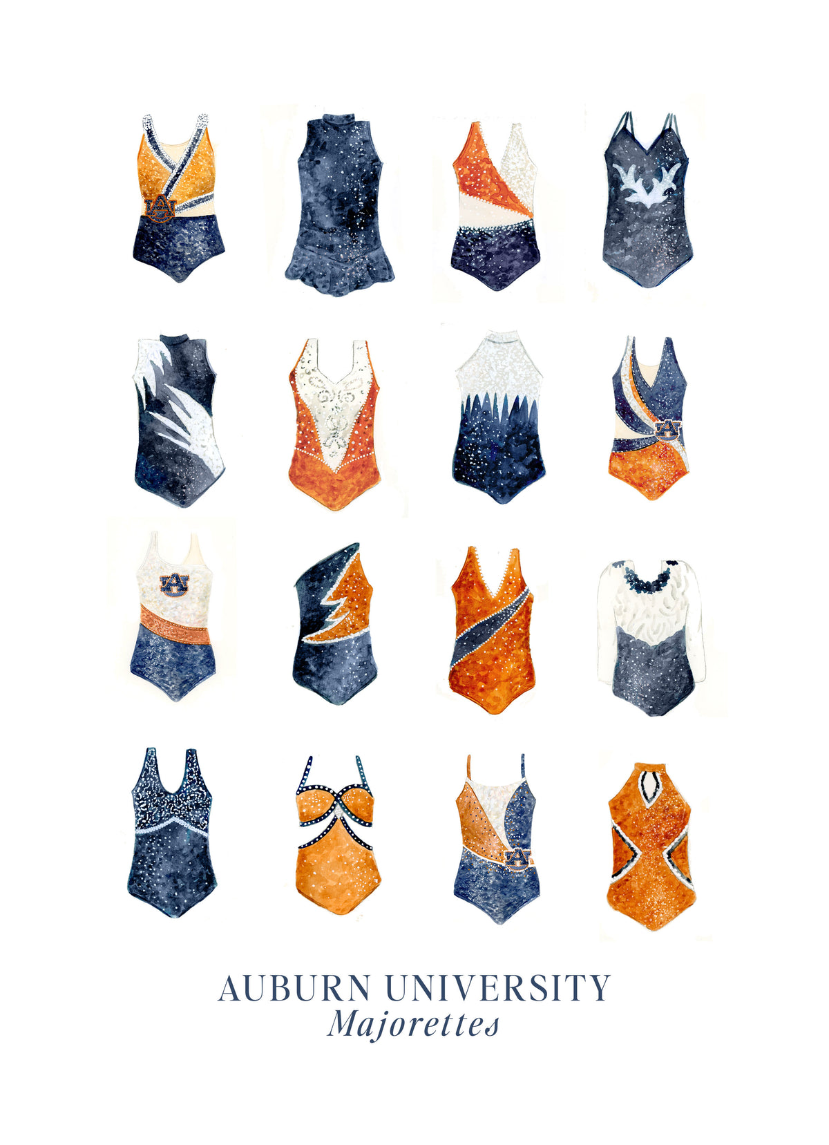 Auburn Majorette Uniform Art Print