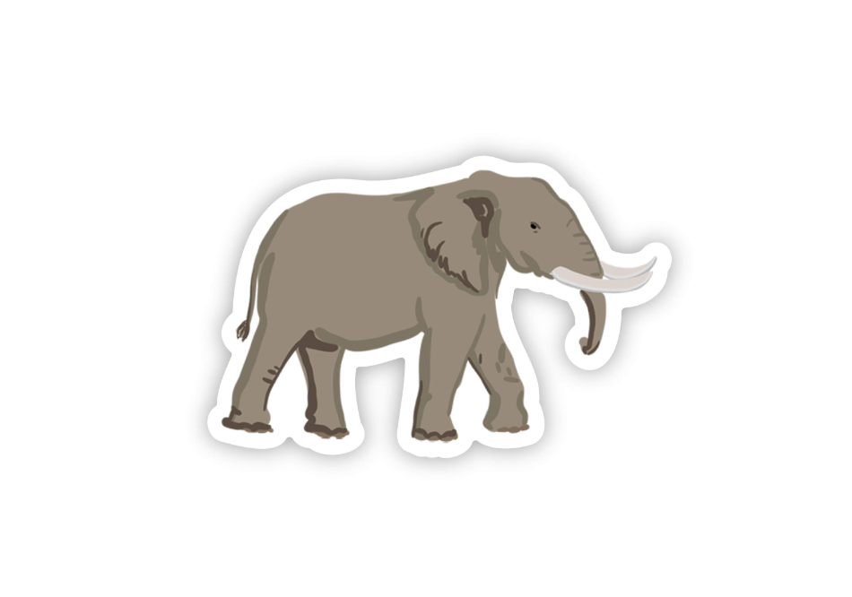 Sticker of an elephant.