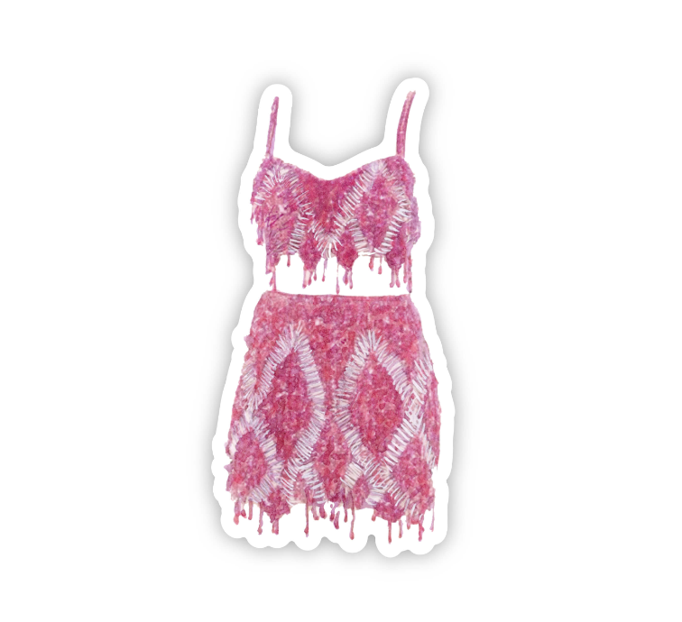 Sticker of one of Taylor Swift's costumes from the Eras Tour.