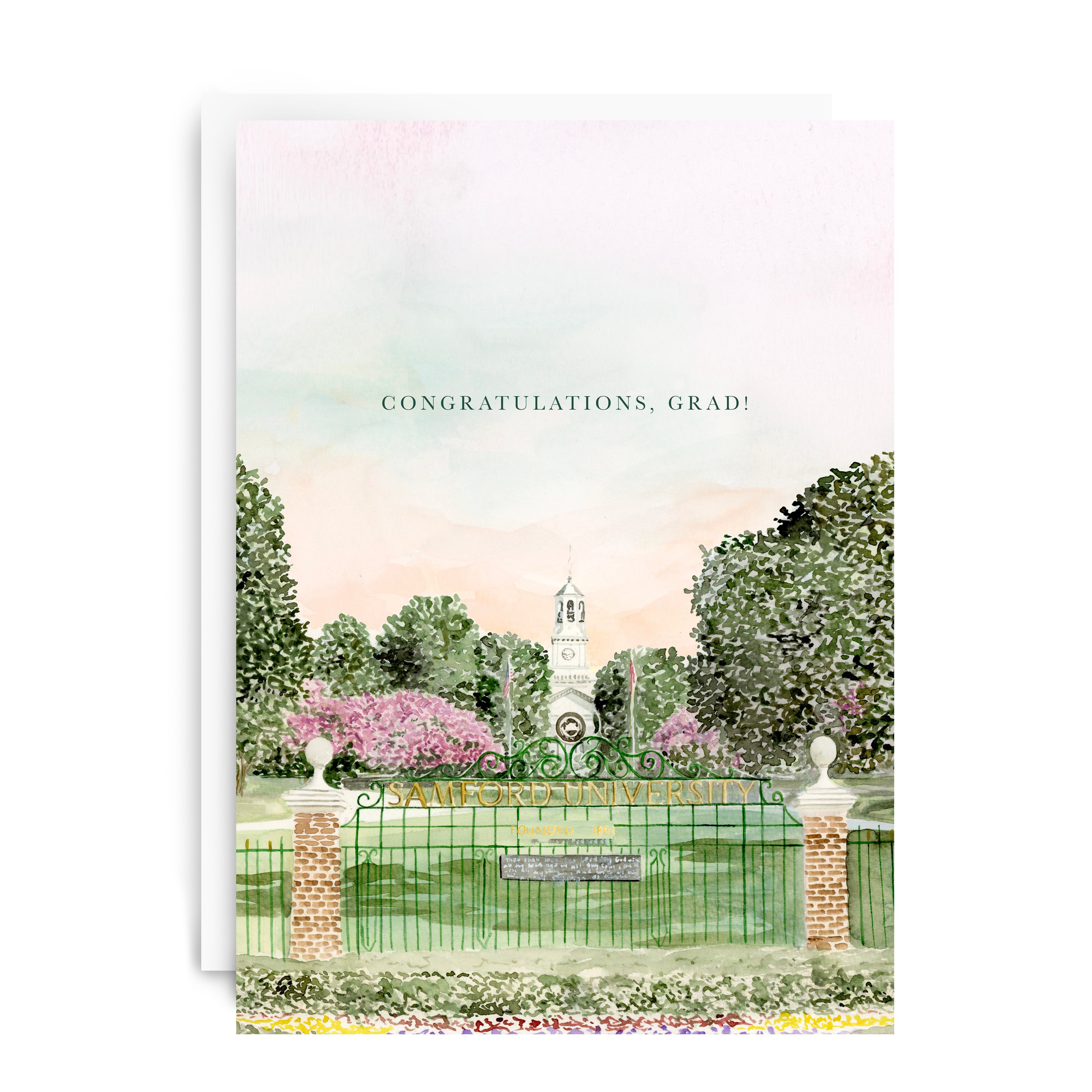 congratulations grad cards Samford Graduation Greeting Card – Gracefully Made Art
