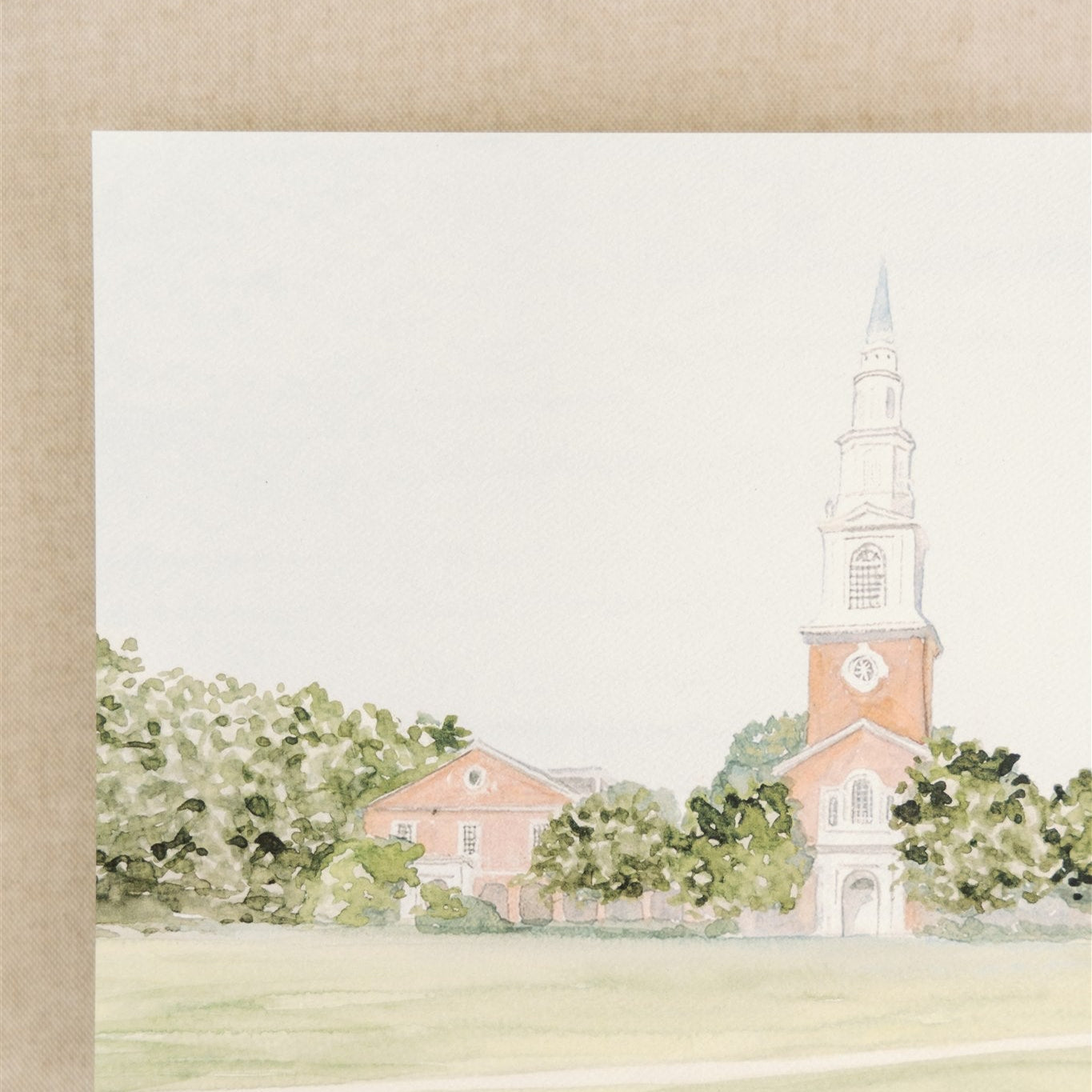 Watercolor art print of Samford University's Reid Chapel.