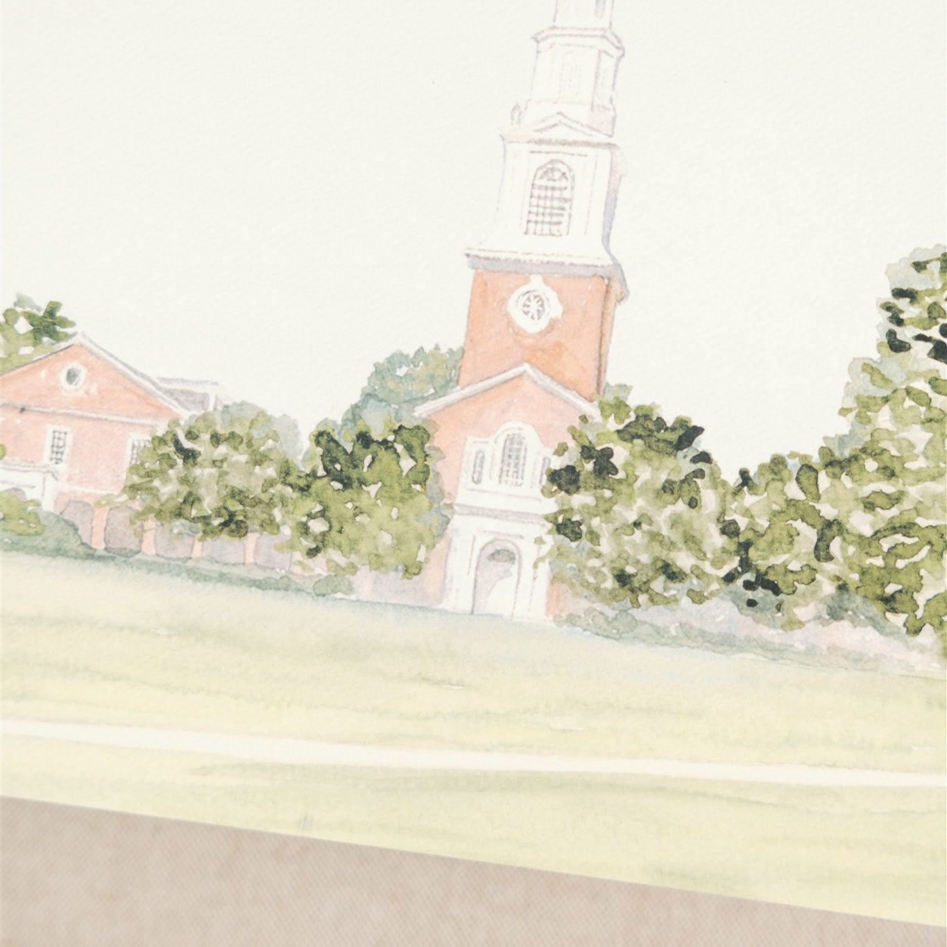 Watercolor art print of Samford University's Reid Chapel.