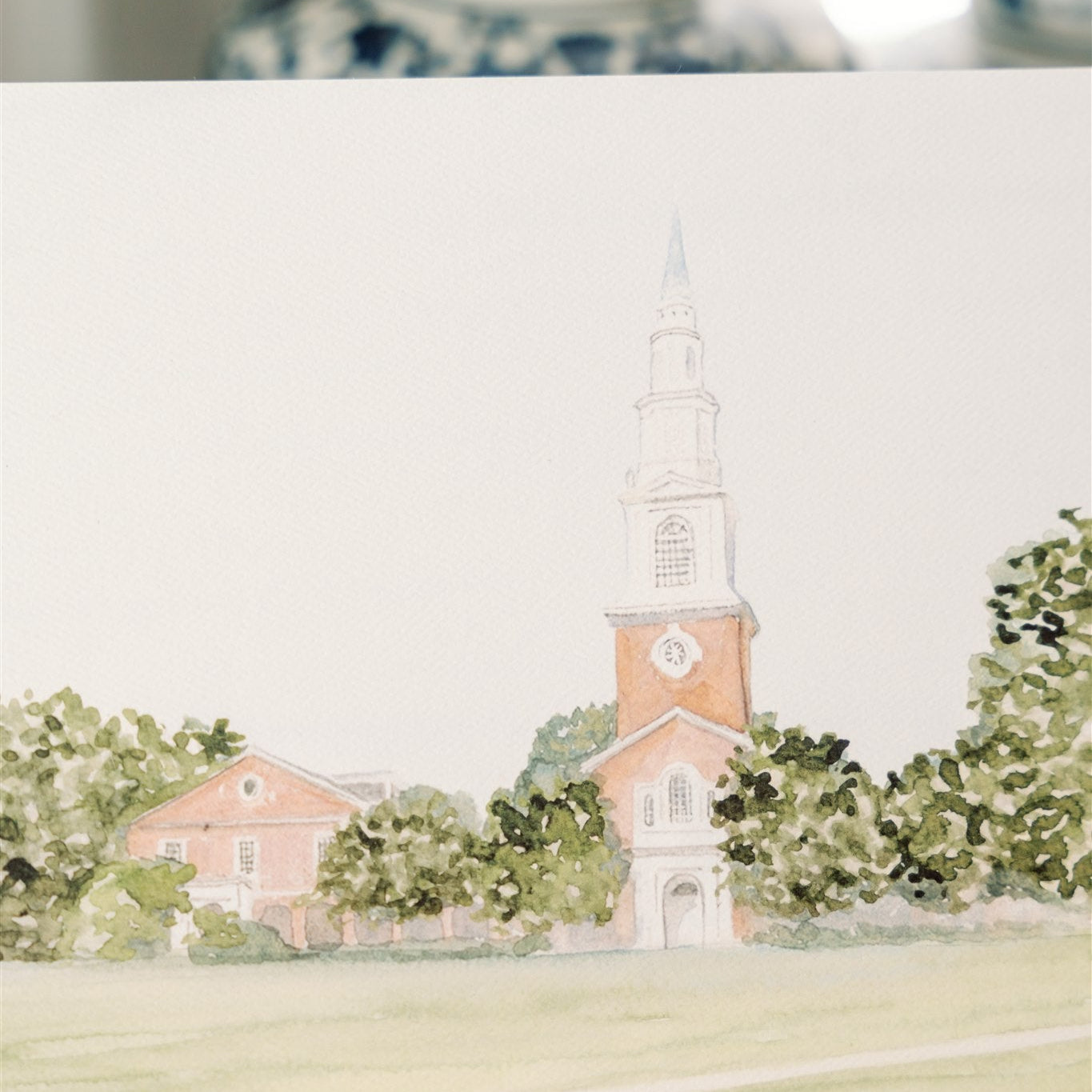 Watercolor art print of Samford University's Reid Chapel.