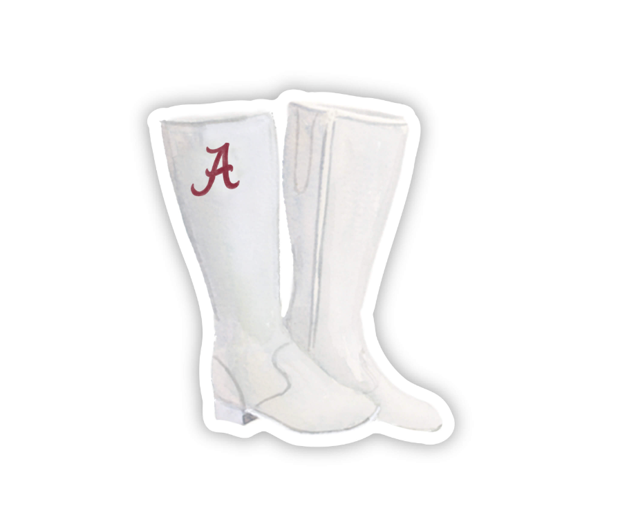 Sticker of the University of Alabama Crimsonette Boot