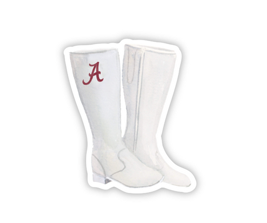 Sticker of the University of Alabama Crimsonette Boot