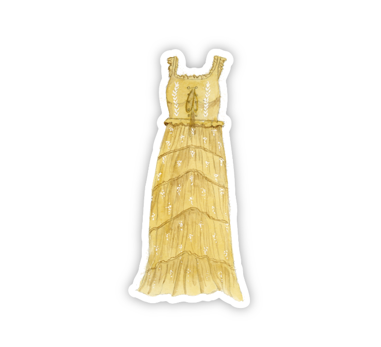 Sticker showcasing original watercolor art of one of Taylor Swift's costumes from the Eras Tour.