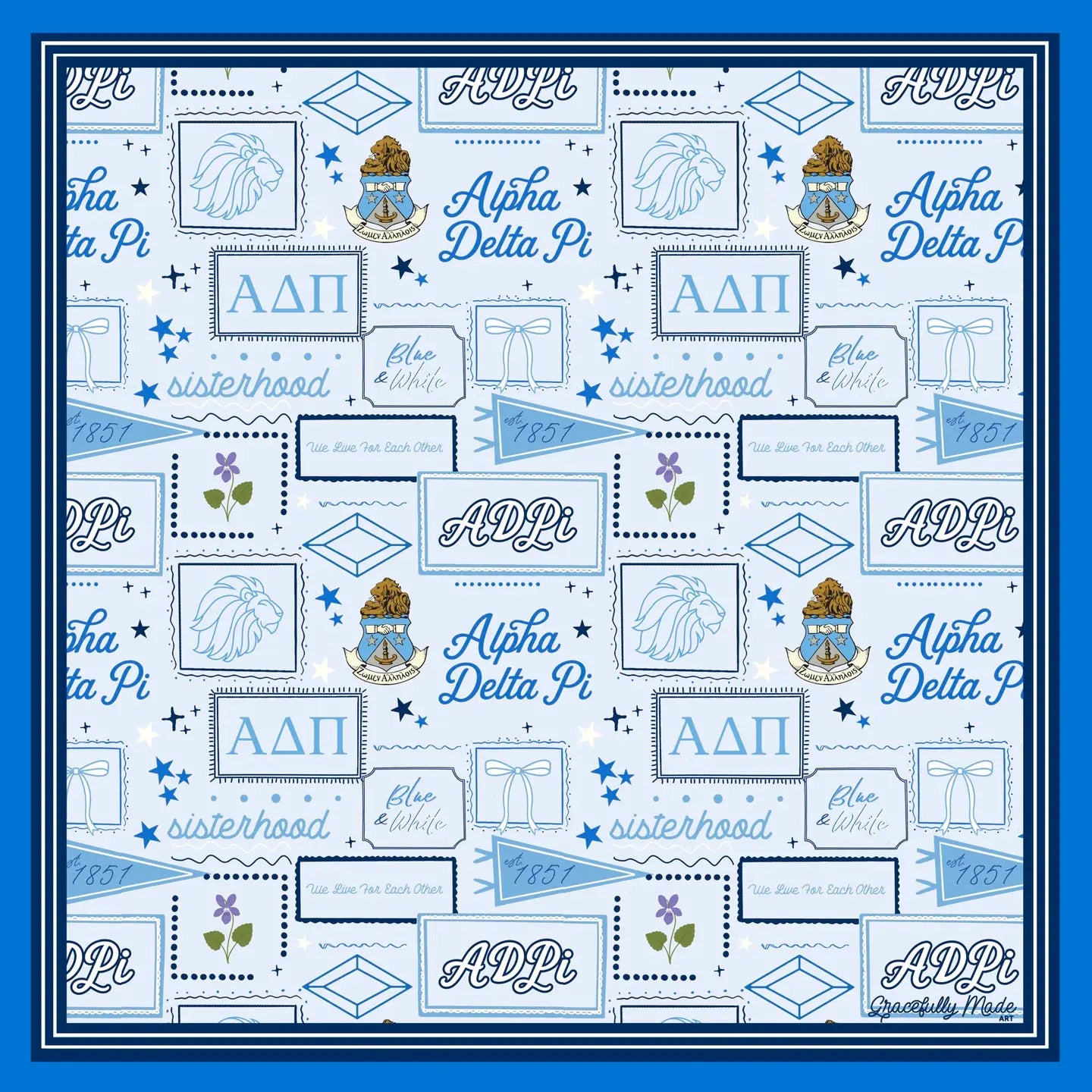 Alpha Delta Pi Silk Scarf