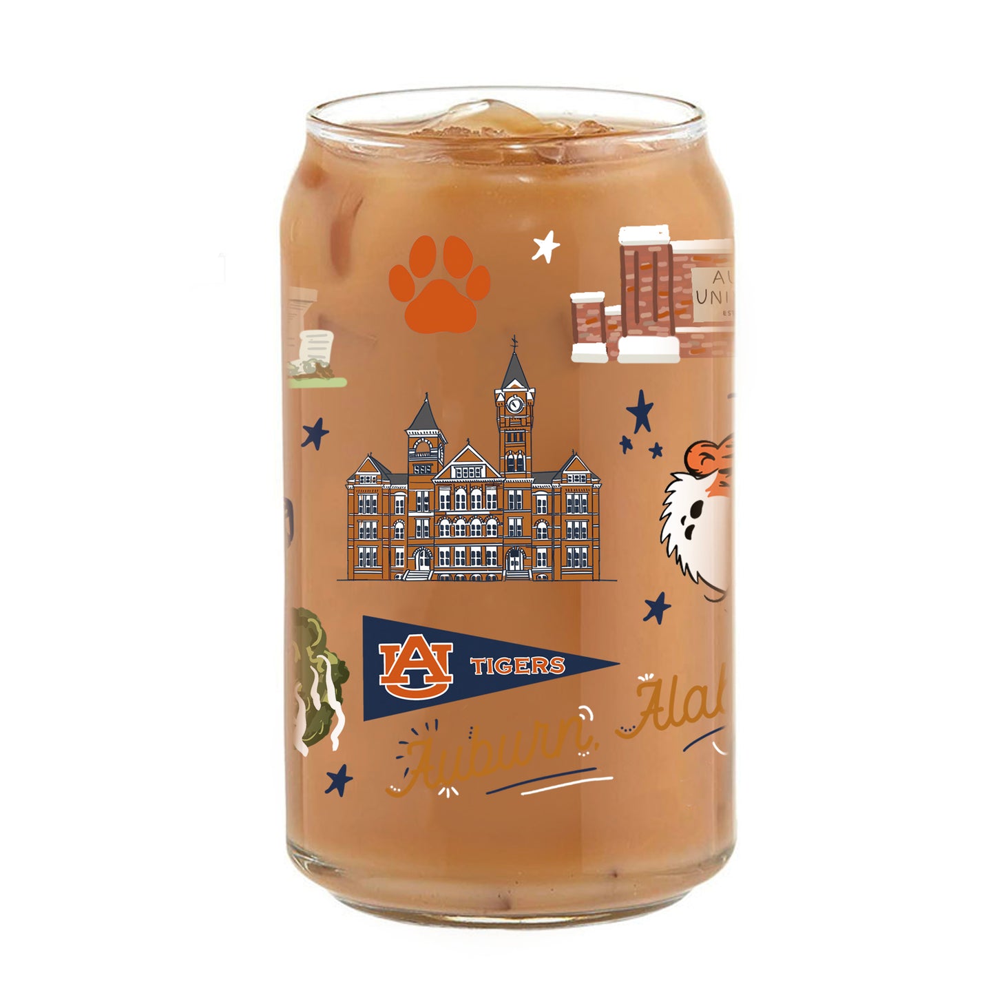 Auburn University Glass Cup