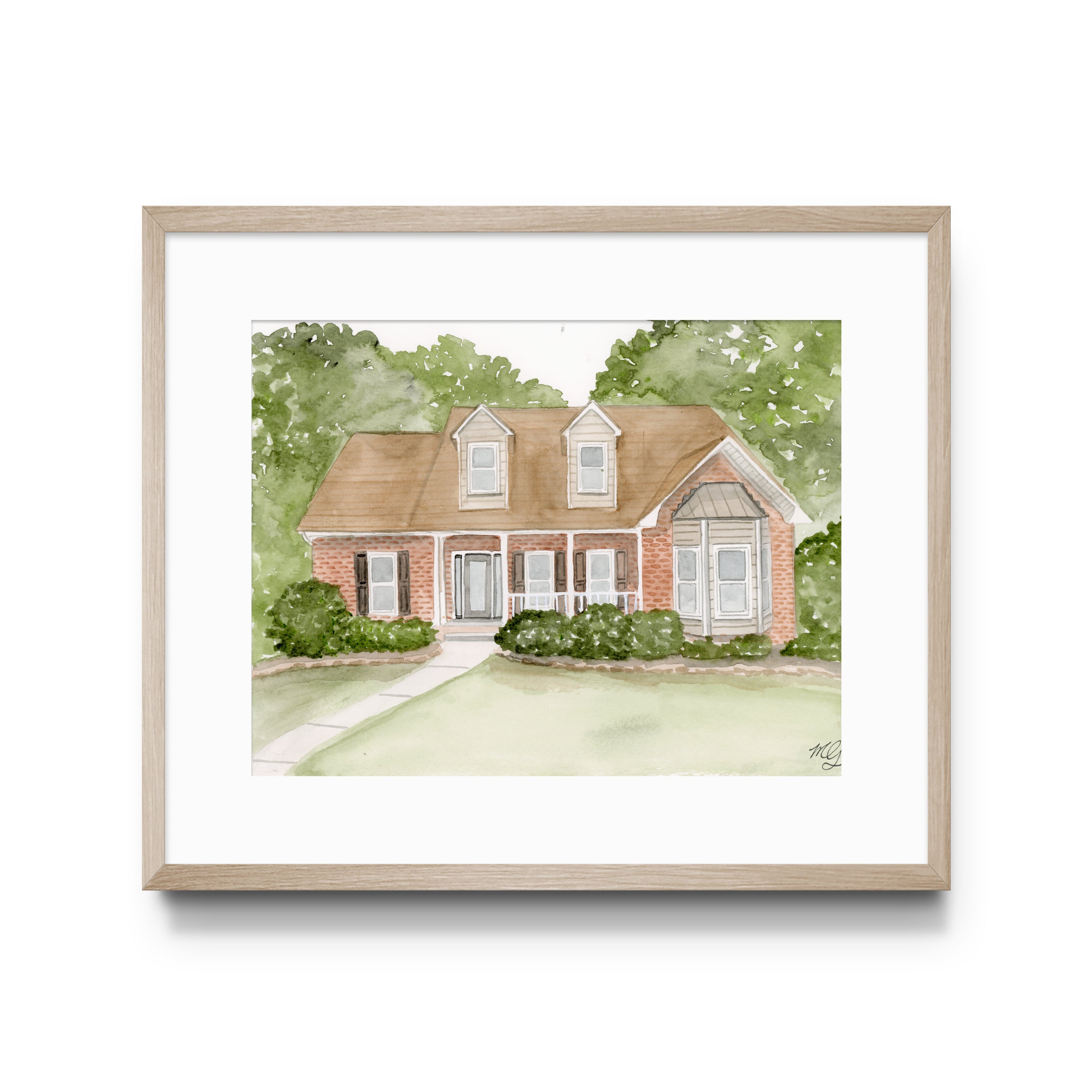 Custom House Watercolor – Gracefully Made Art