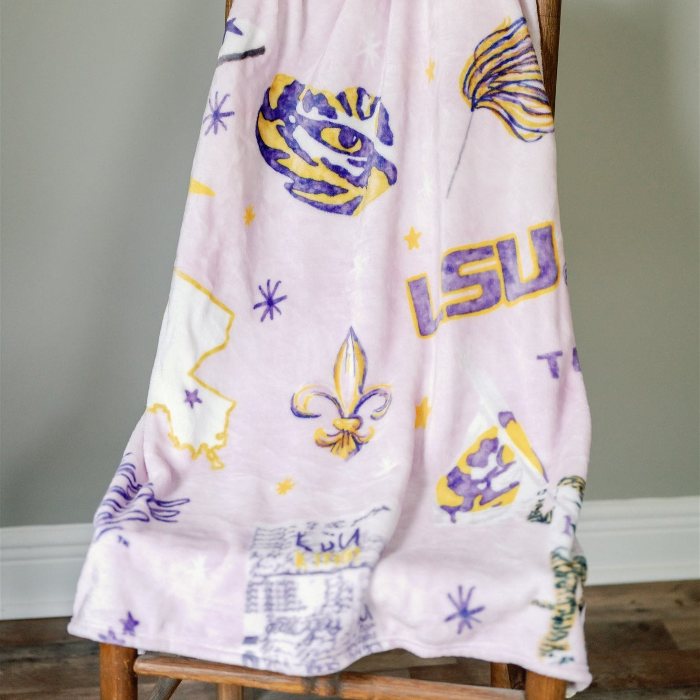 LSU Flannel Fleece Blanket