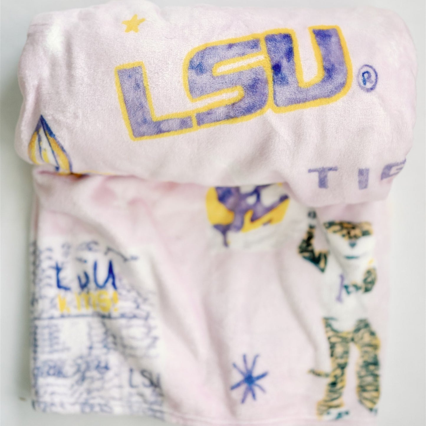 LSU Flannel Fleece Blanket