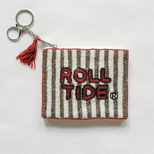 University of Alabama Beaded Coin Purse