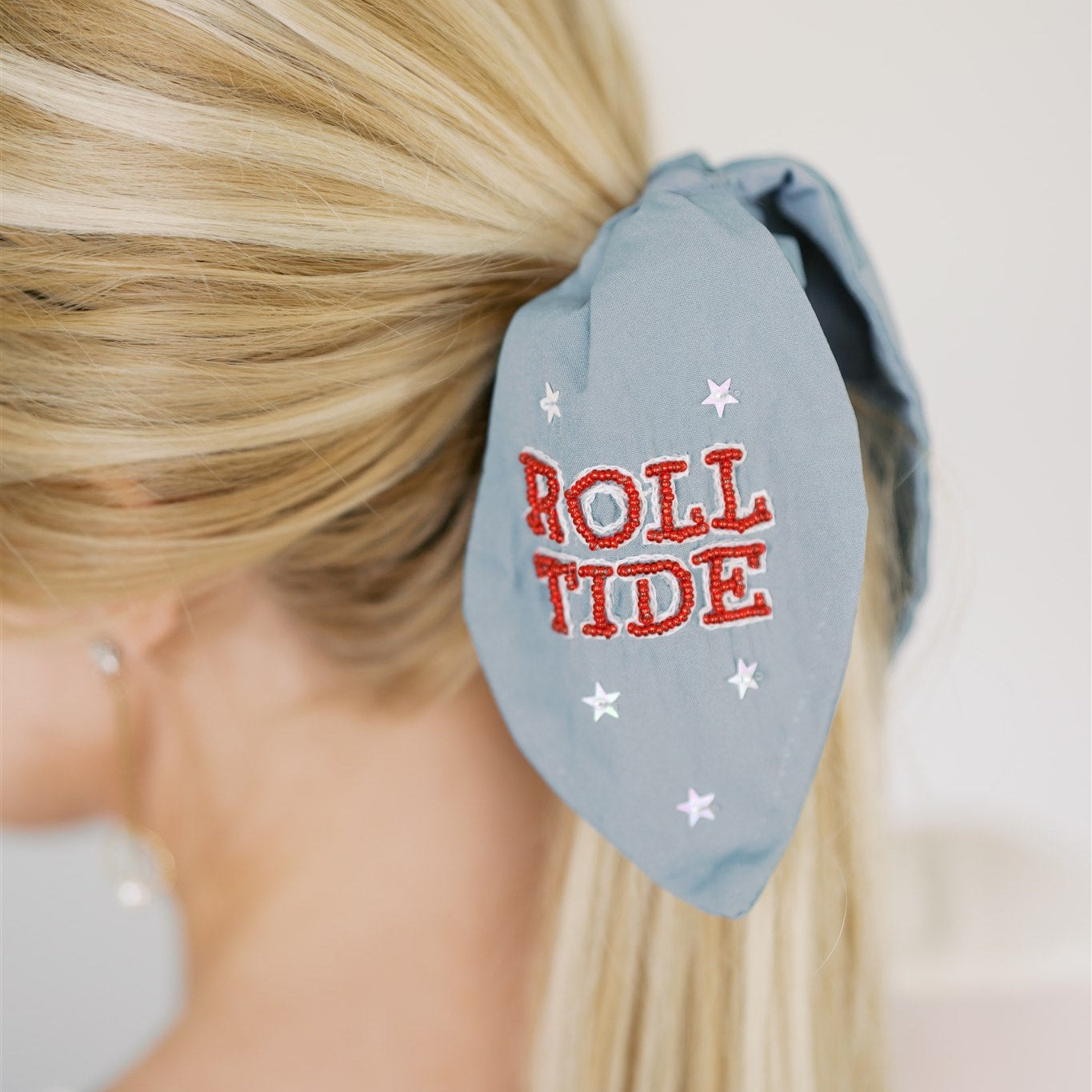University of Alabama Beaded Scrunchie