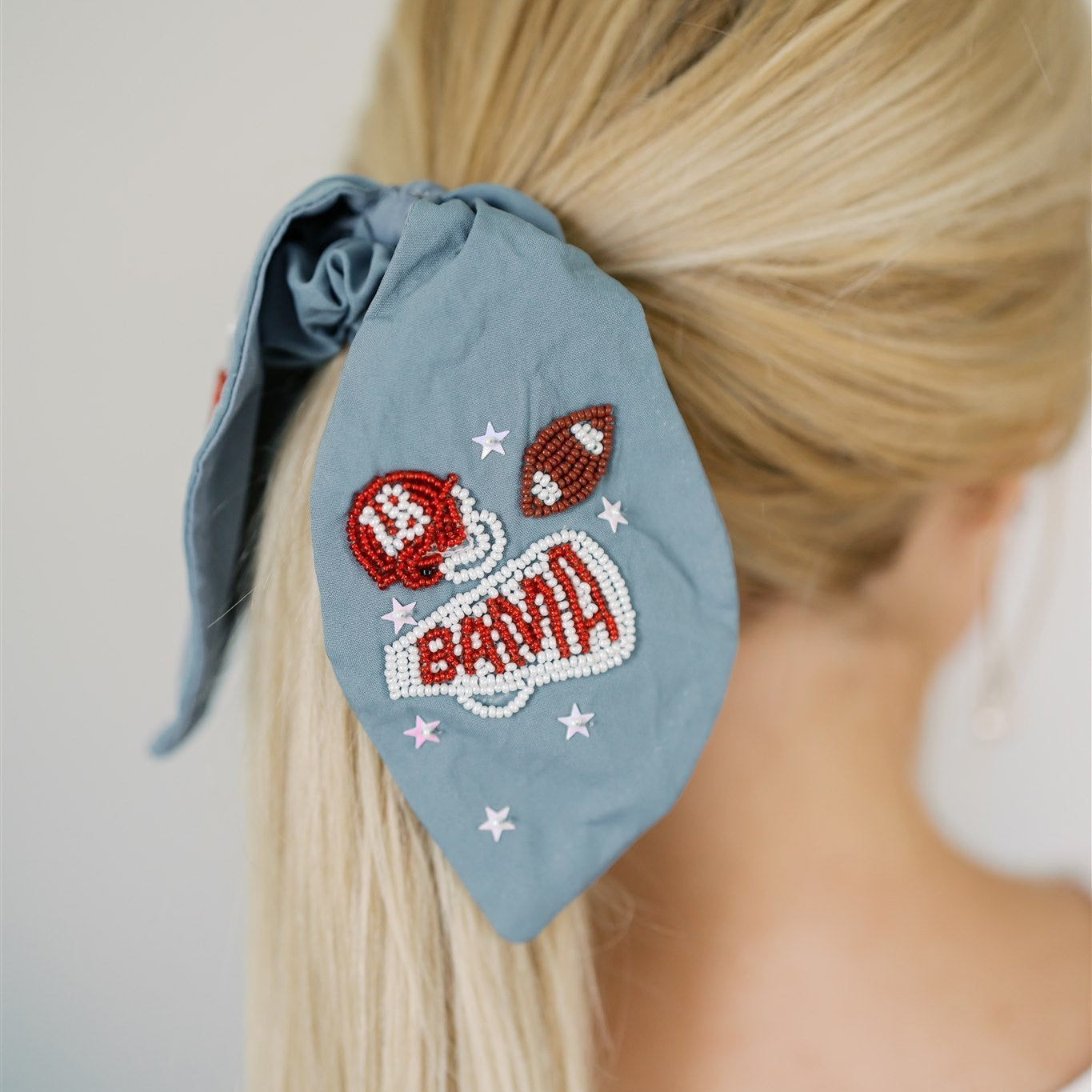 University of Alabama Beaded Scrunchie
