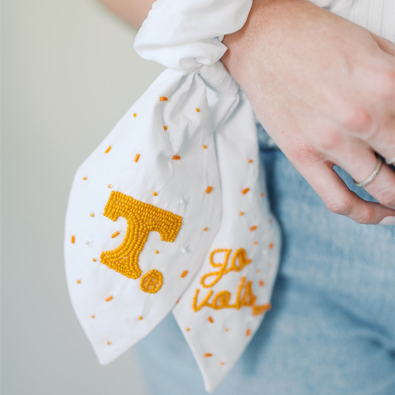 University of Tennessee Beaded Scrunchie