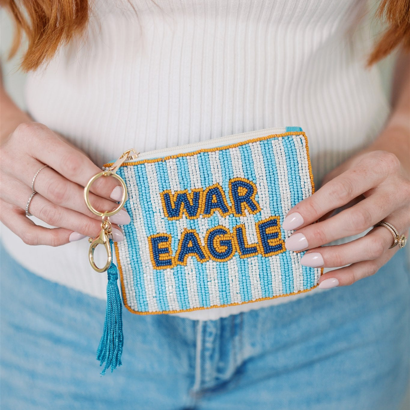 Auburn University Beaded Coin Purse