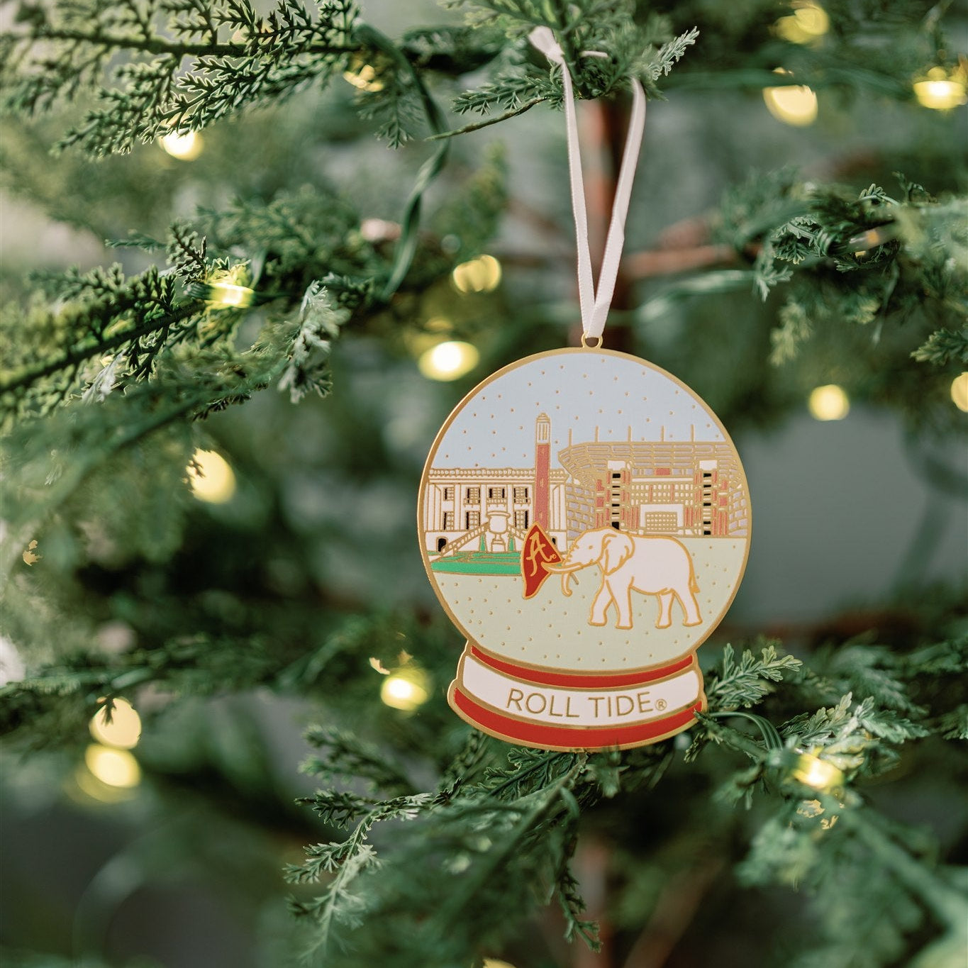 Enamel University of Alabama Snow Globe Ornament