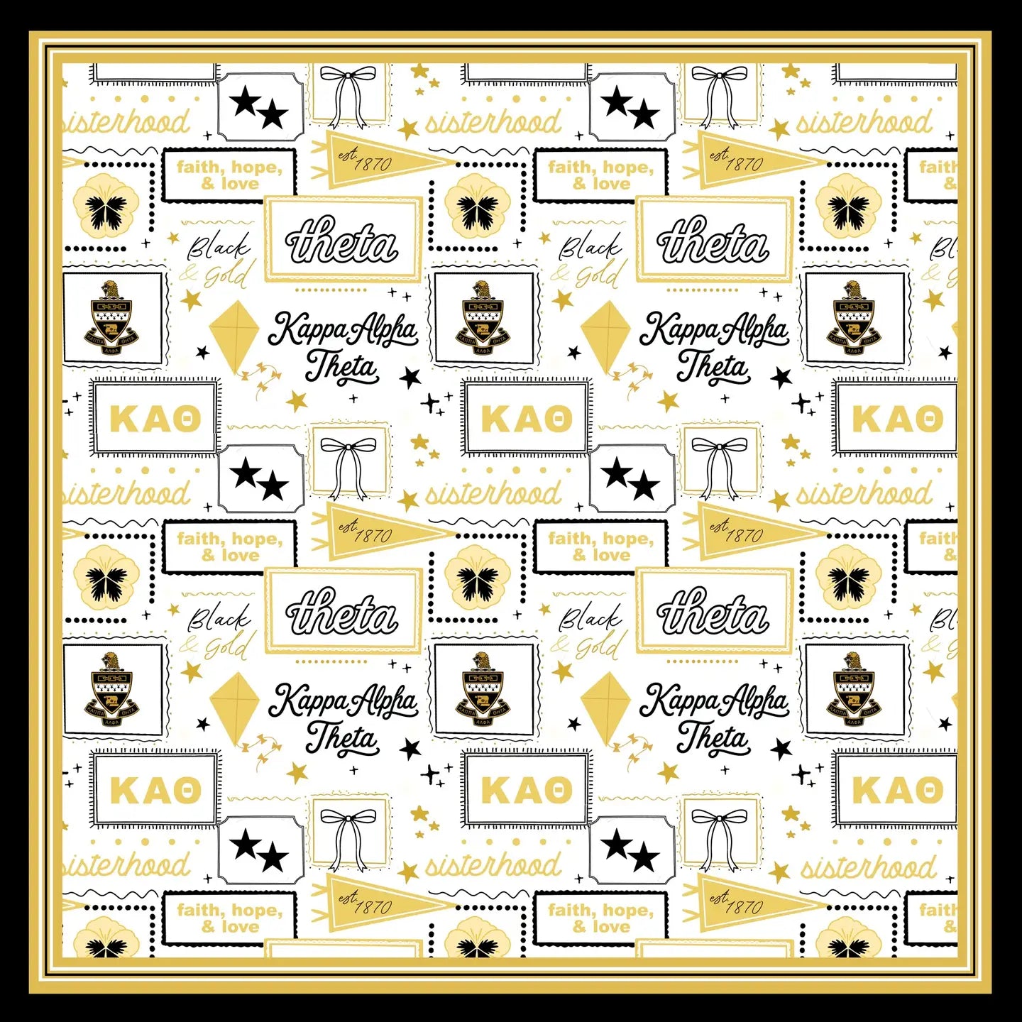 Kappa Alpha Theta Silk Scarf