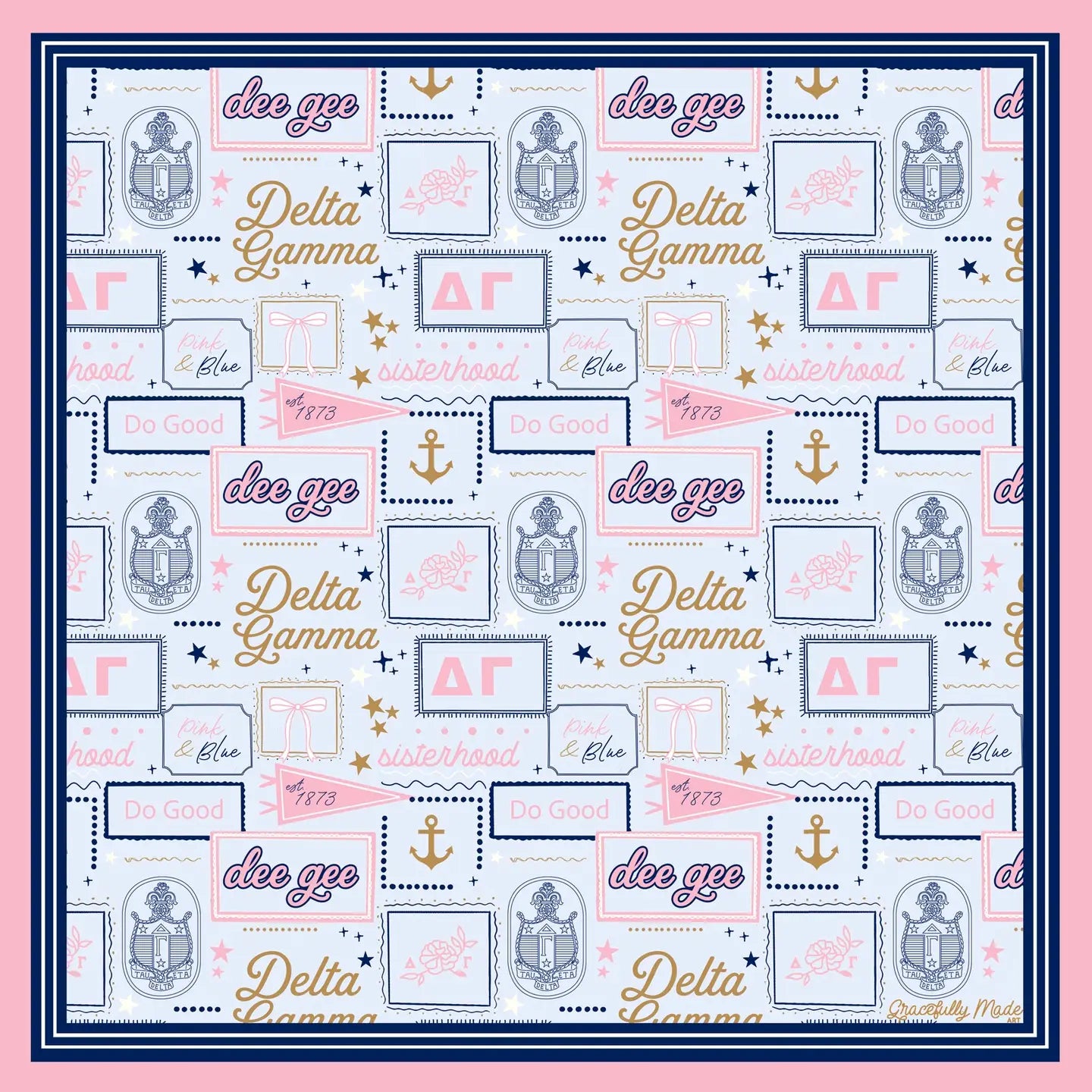 Delta Gamma Silk Scarf