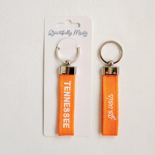 Tennessee - Go Vols Embroidered Keychain