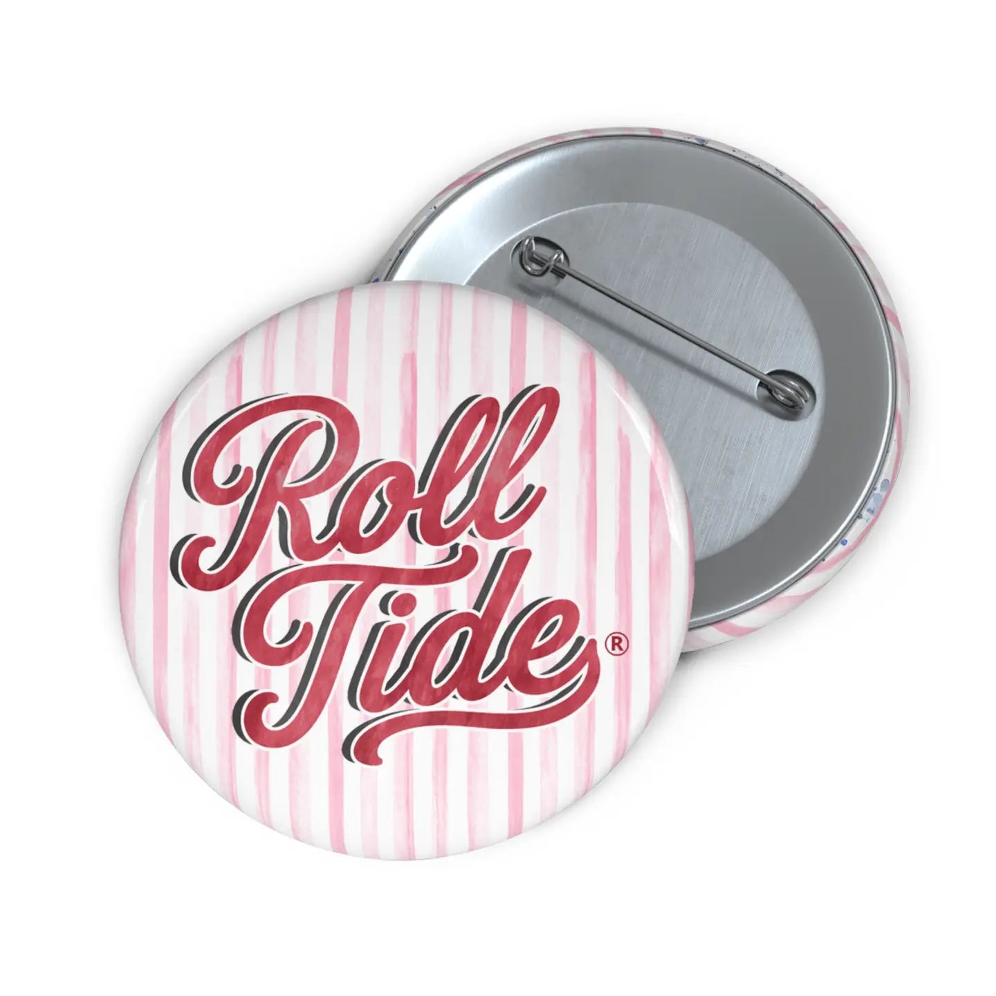 University of Alabama Striped "Roll Tide" Game Day Button
