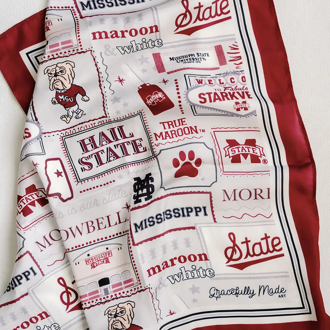 Mississippi State University Silk Scarf