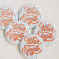 Auburn Striped "War Eagle" Game Day Button