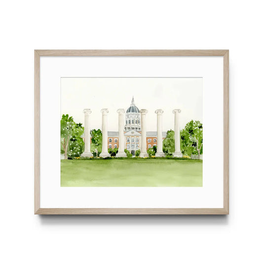Licensed Missouri Jesse Hall Art Print
