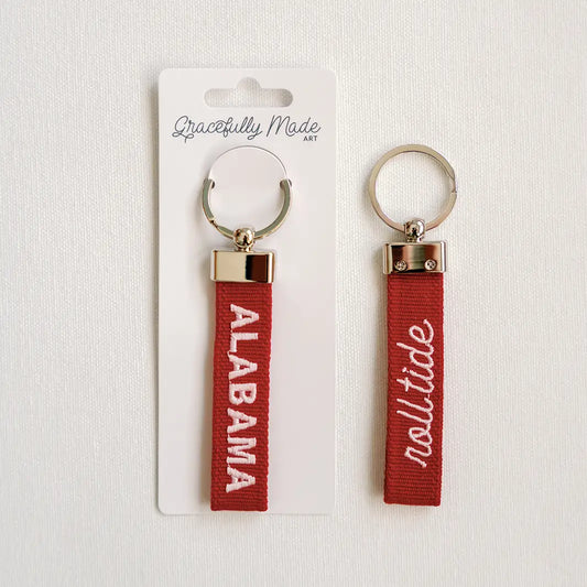 Alabama - Roll Tide Embroidered Keychain