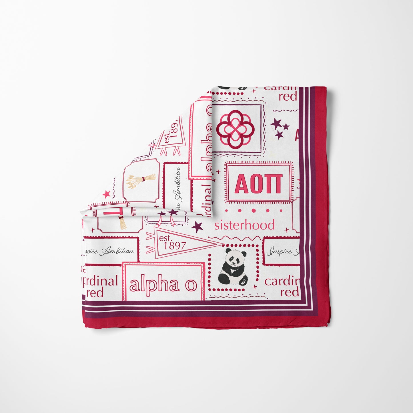 Alpha Omicron Pi Silk Scarf