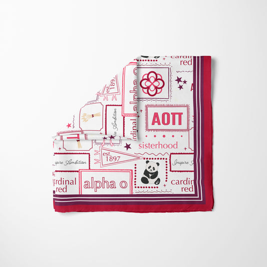 Alpha Omicron Pi Silk Scarf