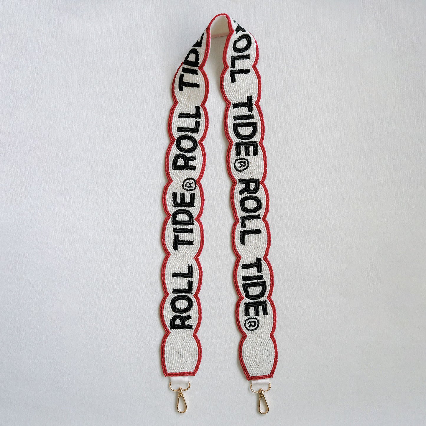 University of Alabama Fully Beaded Scalloped Purse Strap