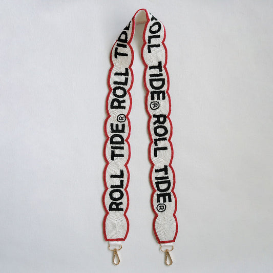 University of Alabama Fully Beaded Scalloped Purse Strap