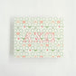 Art print with Alpha Chi Omega Greek letters and pattern on a white background