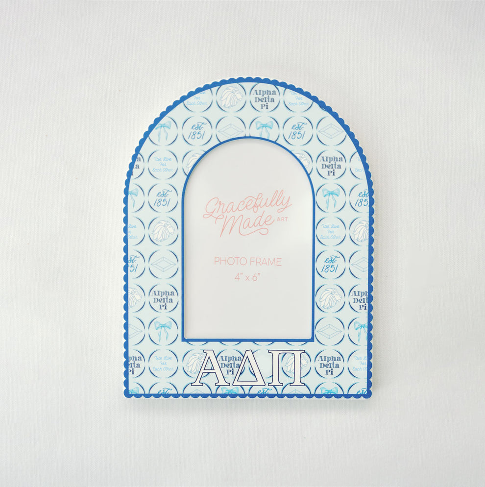 Alpha Delta Pi Picture Frame – Gracefully Made Art