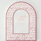 Decorative photo frame with Alpha Phi sorority designs and text on a white background