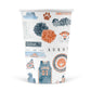 Paper cups with watercolor Auburn University icons and landmarks on them.
