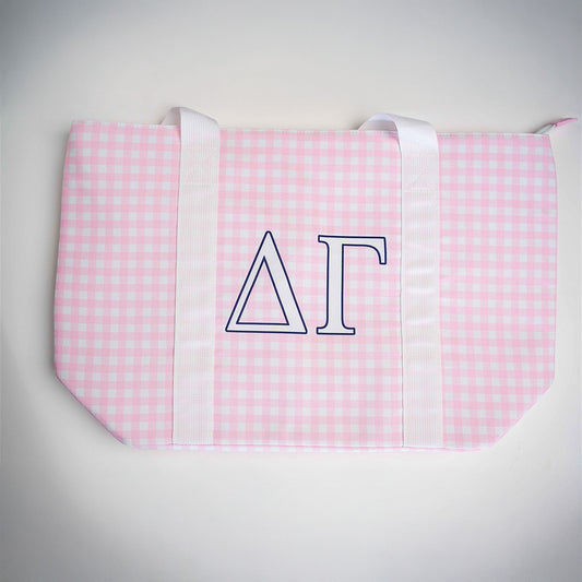 189 - Delta Gamma Gingham Tote