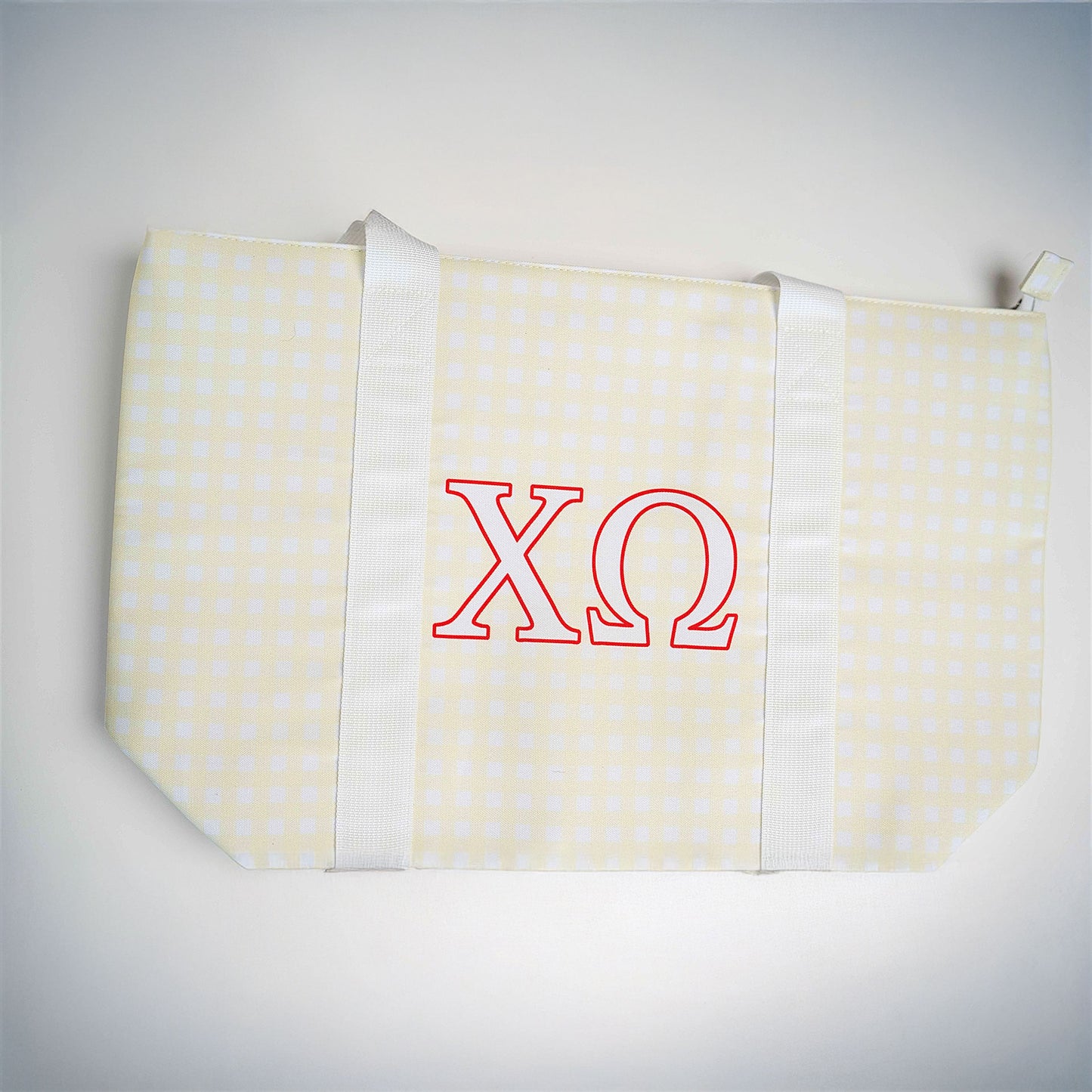 Chi Omega Gingham Tote