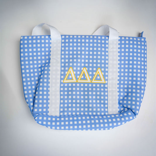 196 - Delta Delta Delta Gingham Tote