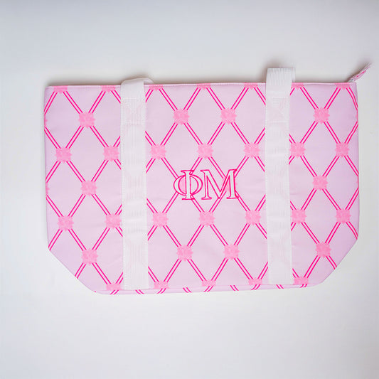 195 - Phi Mu Lattice Tote