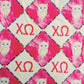 Chi Omega Flannel Fleece Blanket