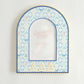 Decorative Tri Delta photo frame with arch design and 'Gracefully Made' text on a light background