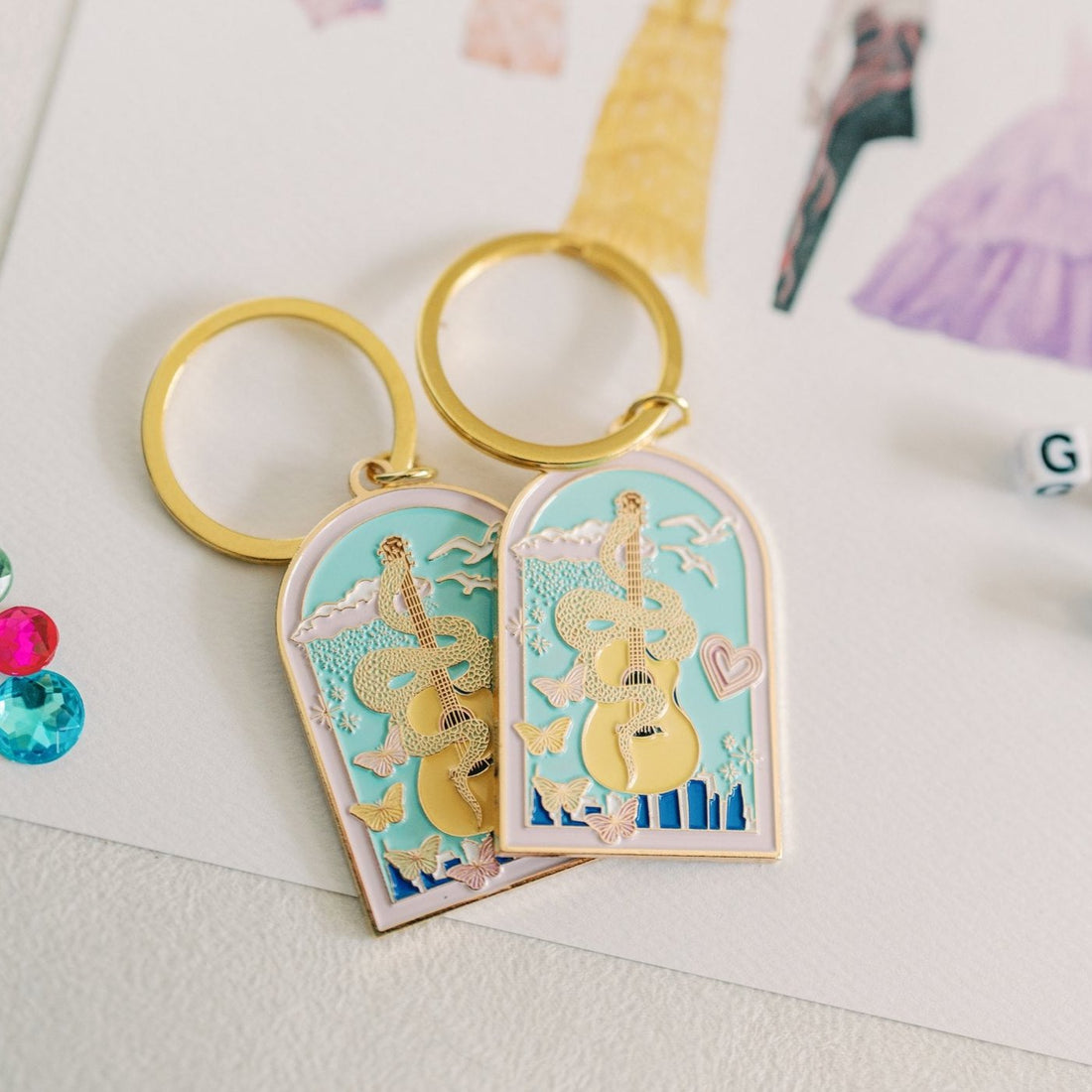 Enamel Eras Keychain – Gracefully Made Art