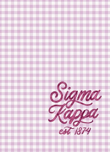Sigma Kappa Art Print Gingham