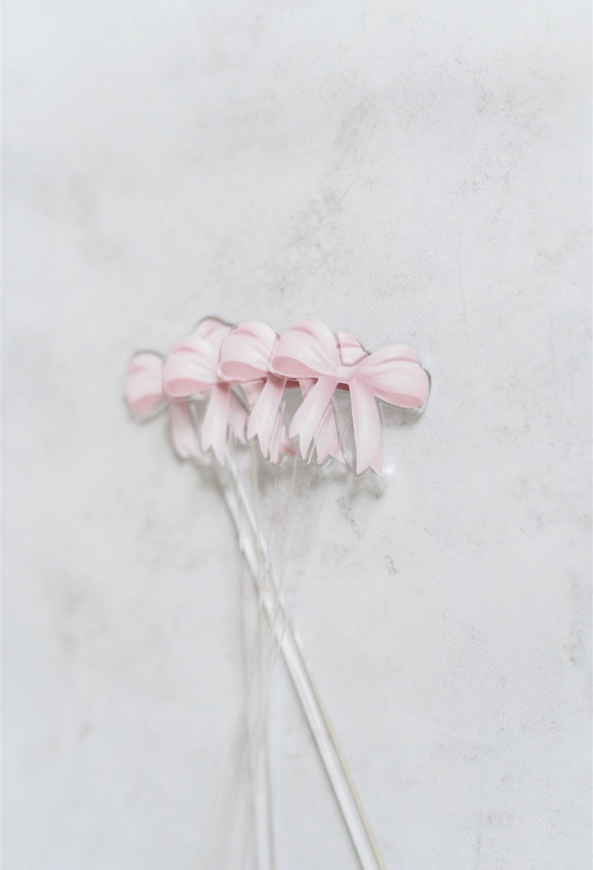 Pink Bow Stir Sticks