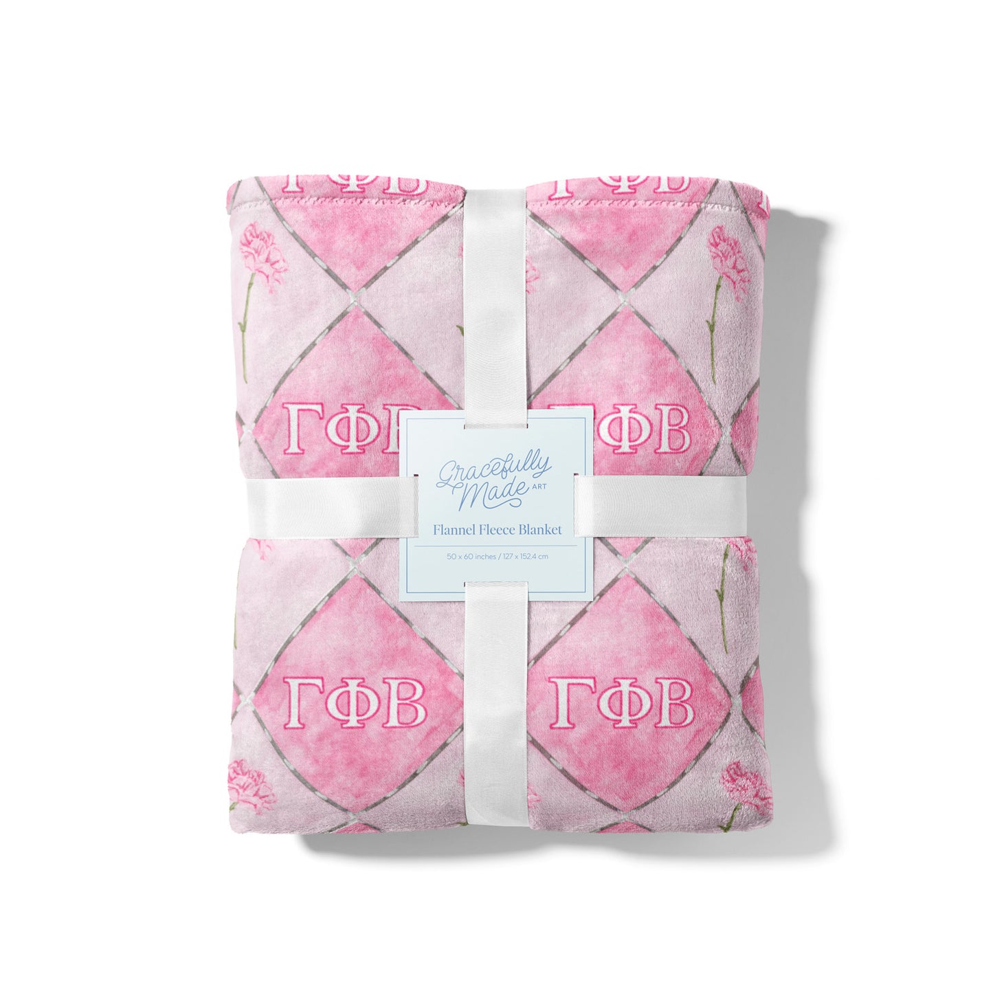 Gamma Phi Flannel Fleece Blanket